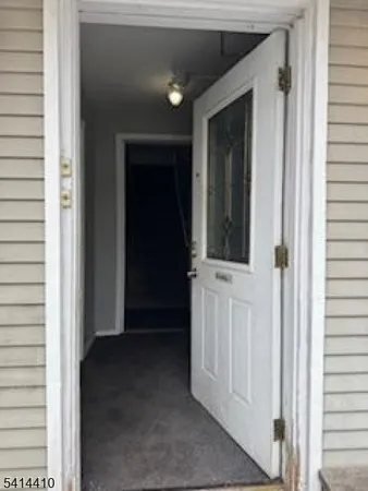 a view of wooden door