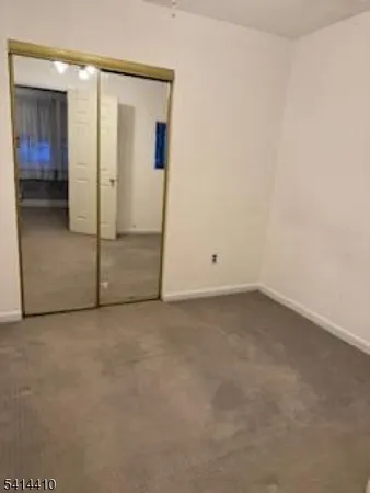 an empty room with closet