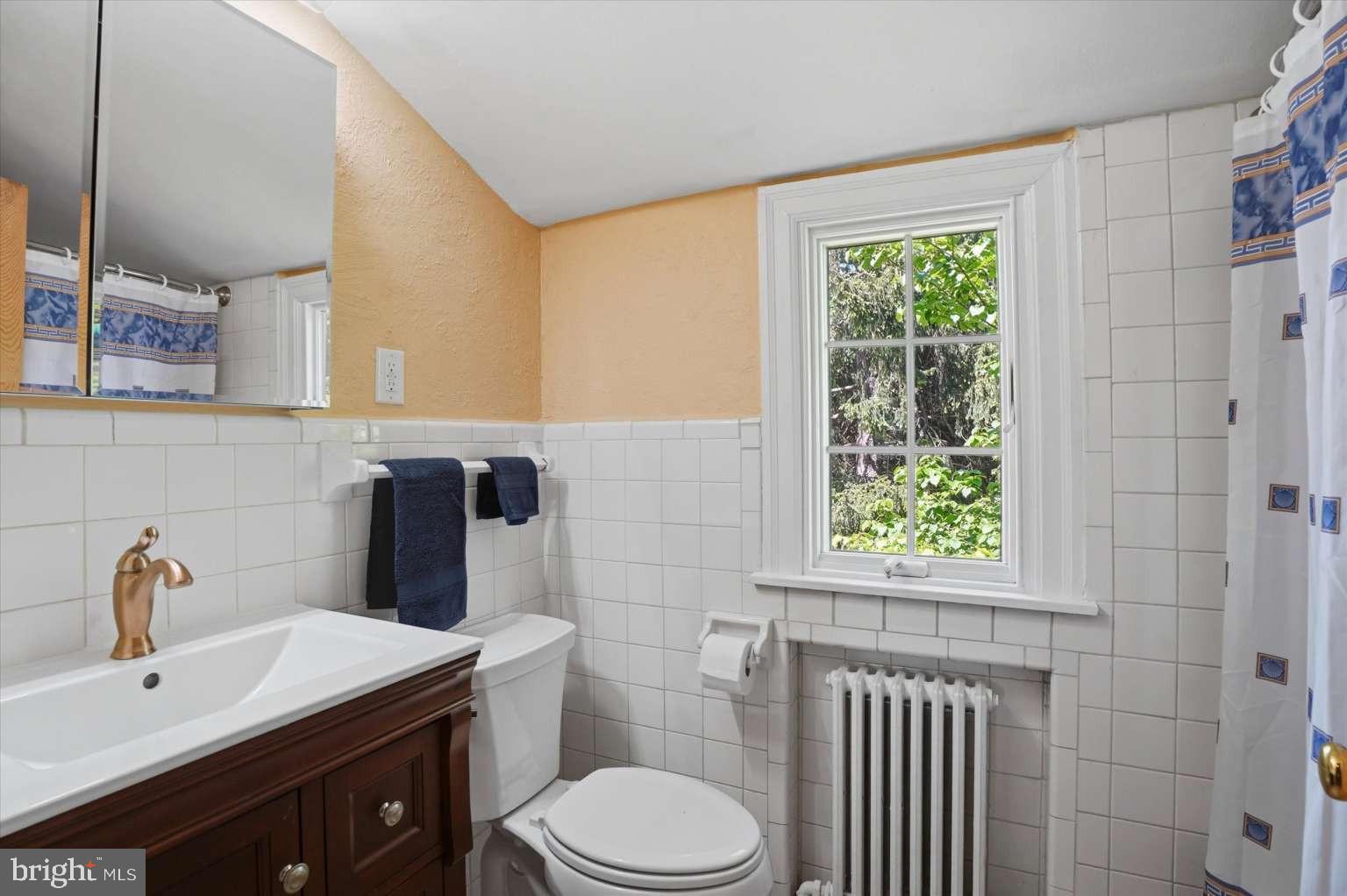 273 Strafford Avenue Wayne, PA 19087 - Photo 21 of 42 a bathroom with a sink a toilet and window