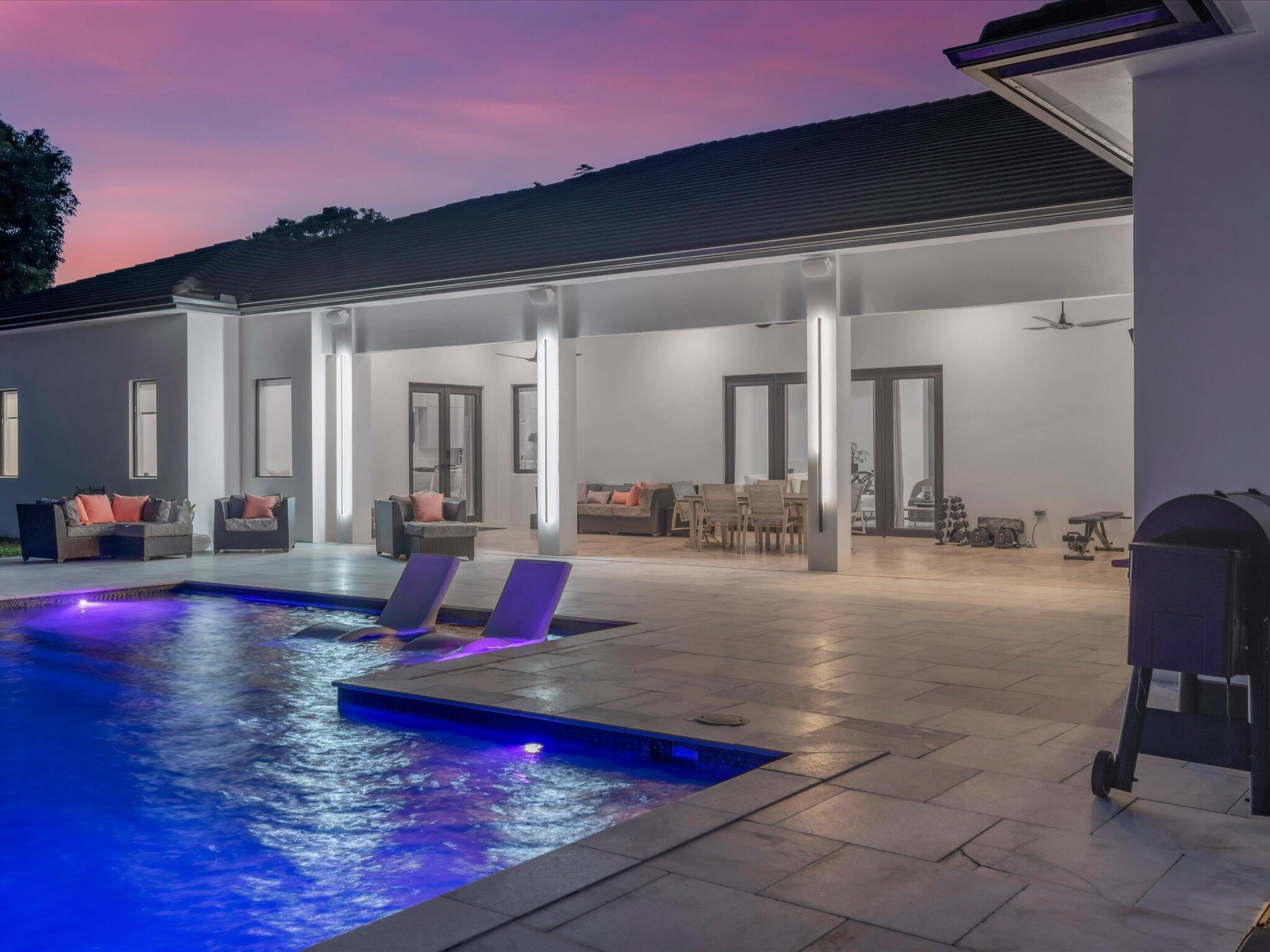 6122 Southwest 173rd Way Southwest Ranches, FL 33331 - Photo 119 of 137 Nighttime Pool