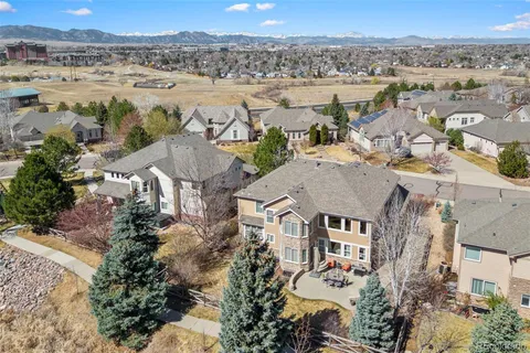 an aerial view of multiple house