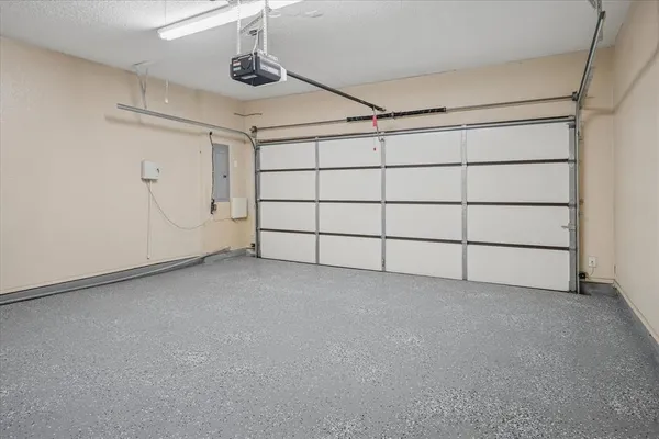 a view of a garage