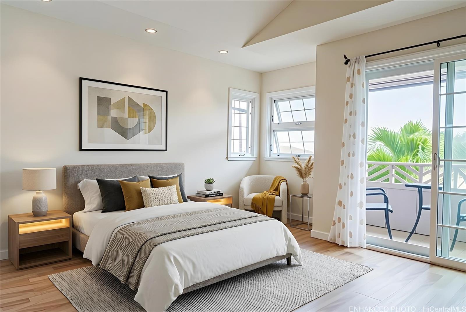 4026 Harding Avenue Honolulu, HI 96816 - Photo 2 of 18 a bedroom with bed and glass window