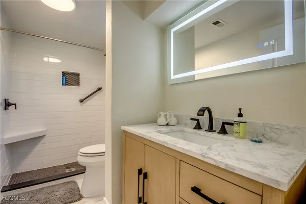 a bathroom with a sink and a toilet