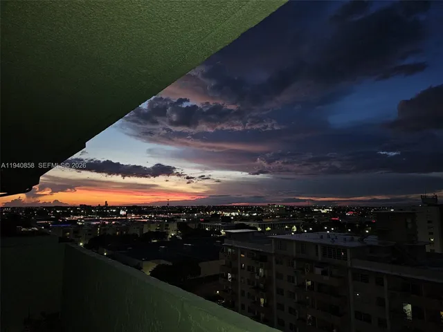 a view of a balcony with an outdoor space