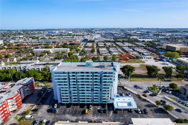 an aerial view of a city