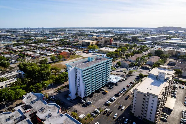 an aerial view of a city