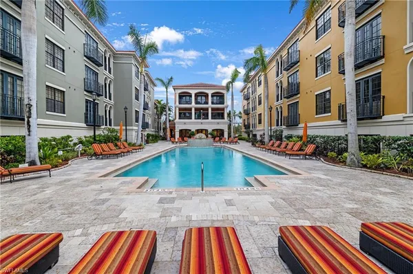 a view of outdoor space with swimming pool