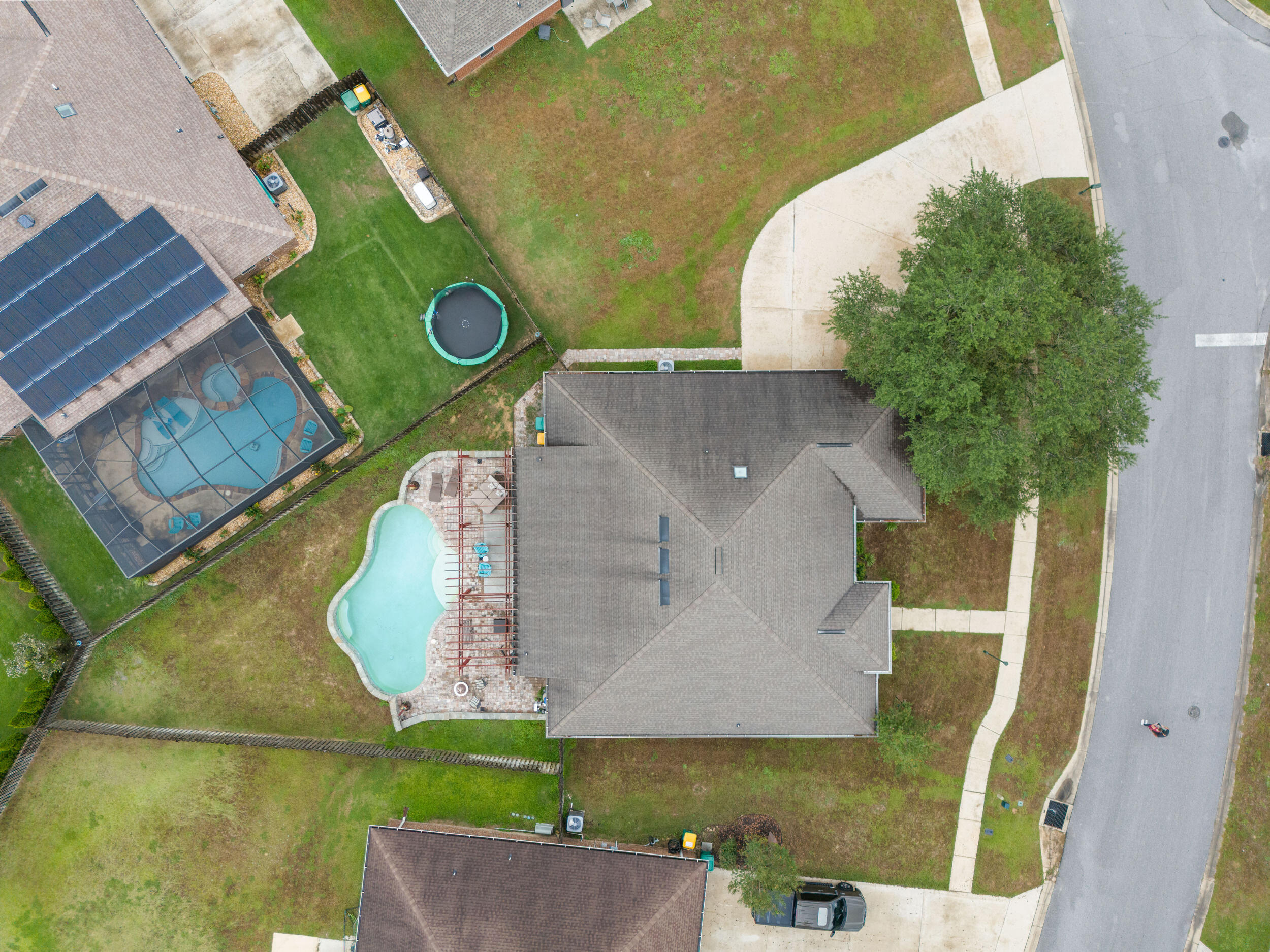 4646 Chanan Drive Crestview, FL 32539 - Photo 48 of 56 an aerial view of a house with a swimming pool
