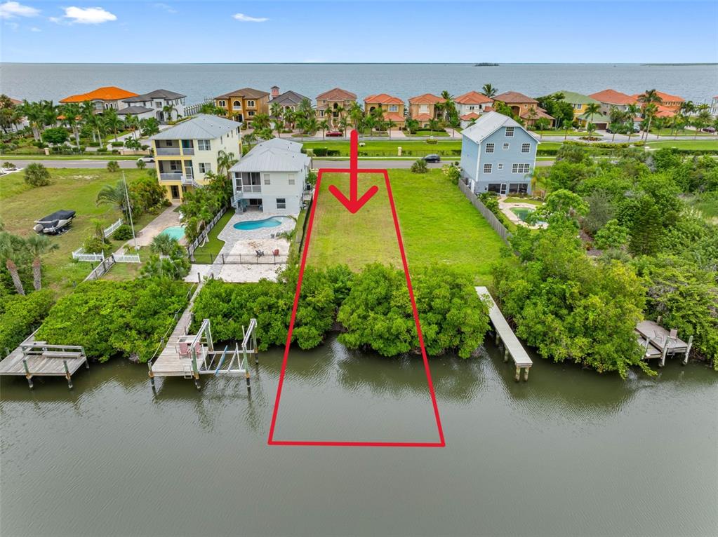 6415 Marbella Boulevard Apollo Beach, FL 33572 - Photo 4 of 14 an aerial view of a house with a yard and lake view