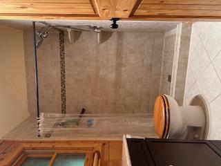 9547 Big Creek Road Ellijay, GA 30536 - Photo 74 of 82 a bathroom with a granite countertop sink and a mirror