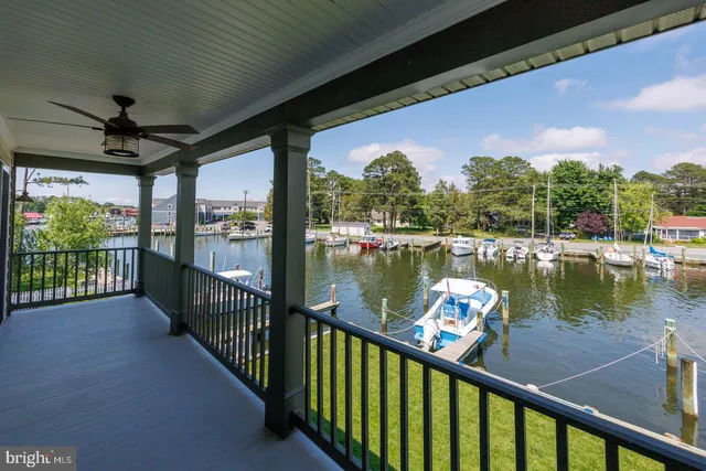 a view of a lake from a balcony