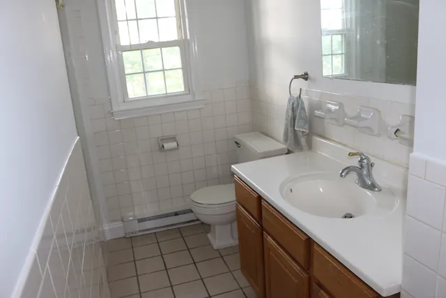 a bathroom with a sink toilet and vanity