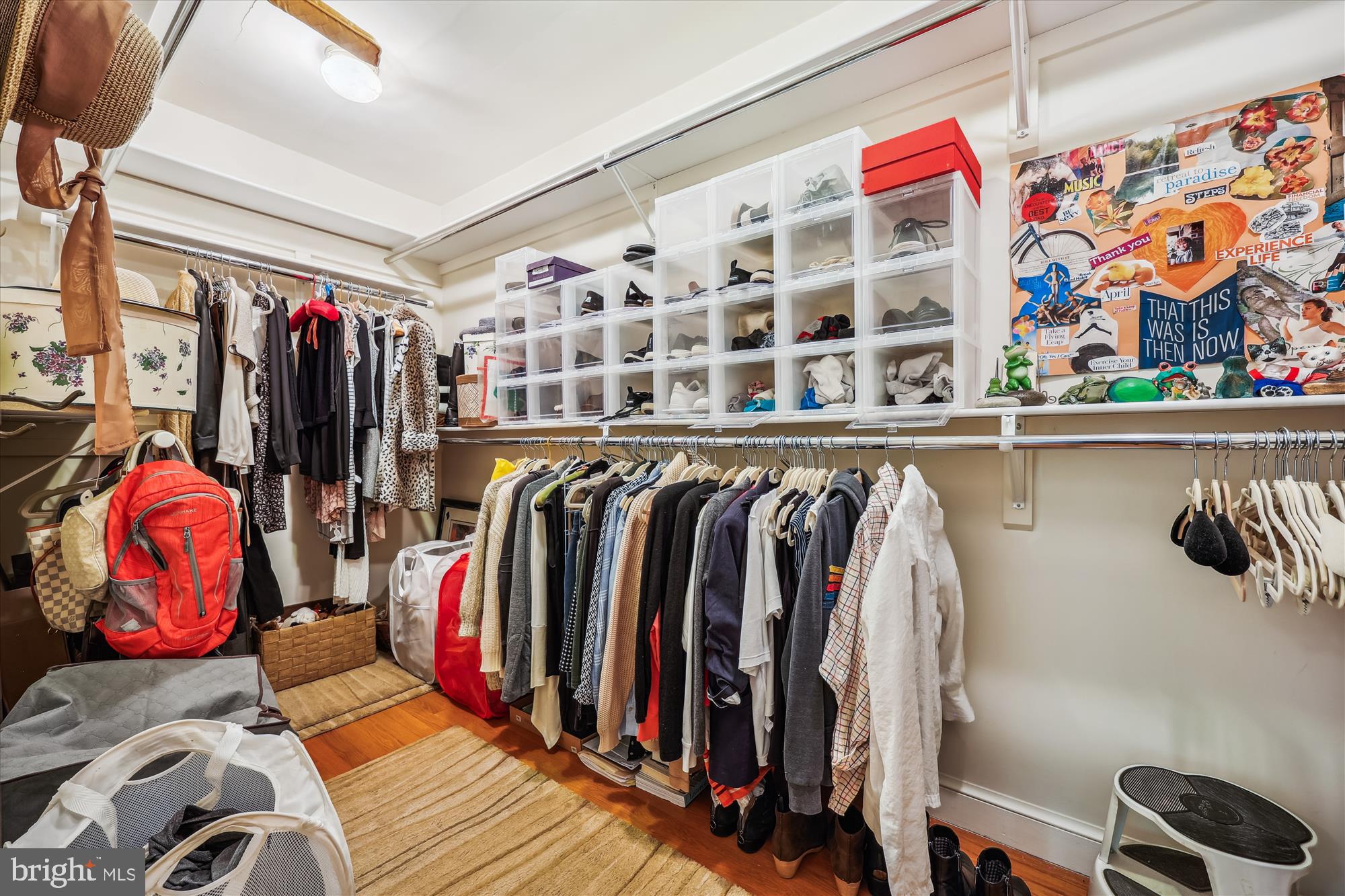 7212 Old Gate Road Rockville, MD 20852 - Photo 32 of 50 a view of walk in closet with clothes and shoes