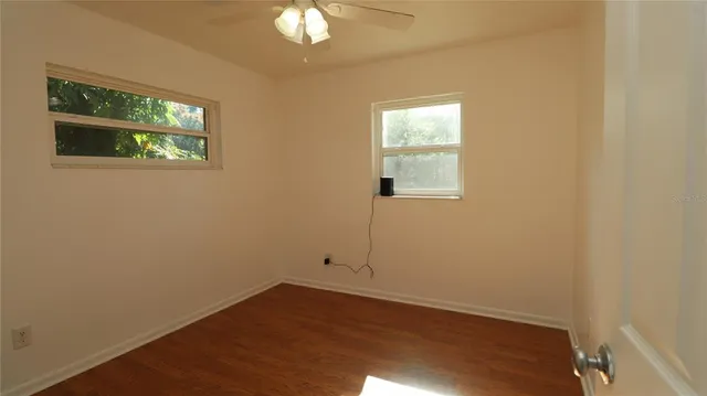 an empty room with a window