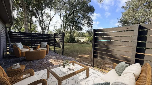 a sign board with a yard