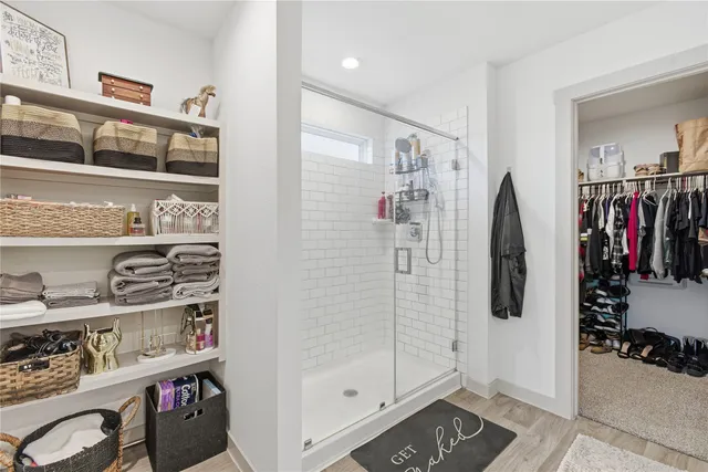 a view of a walk in closet