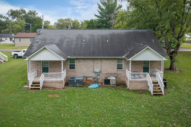 an aerial view of multiple house