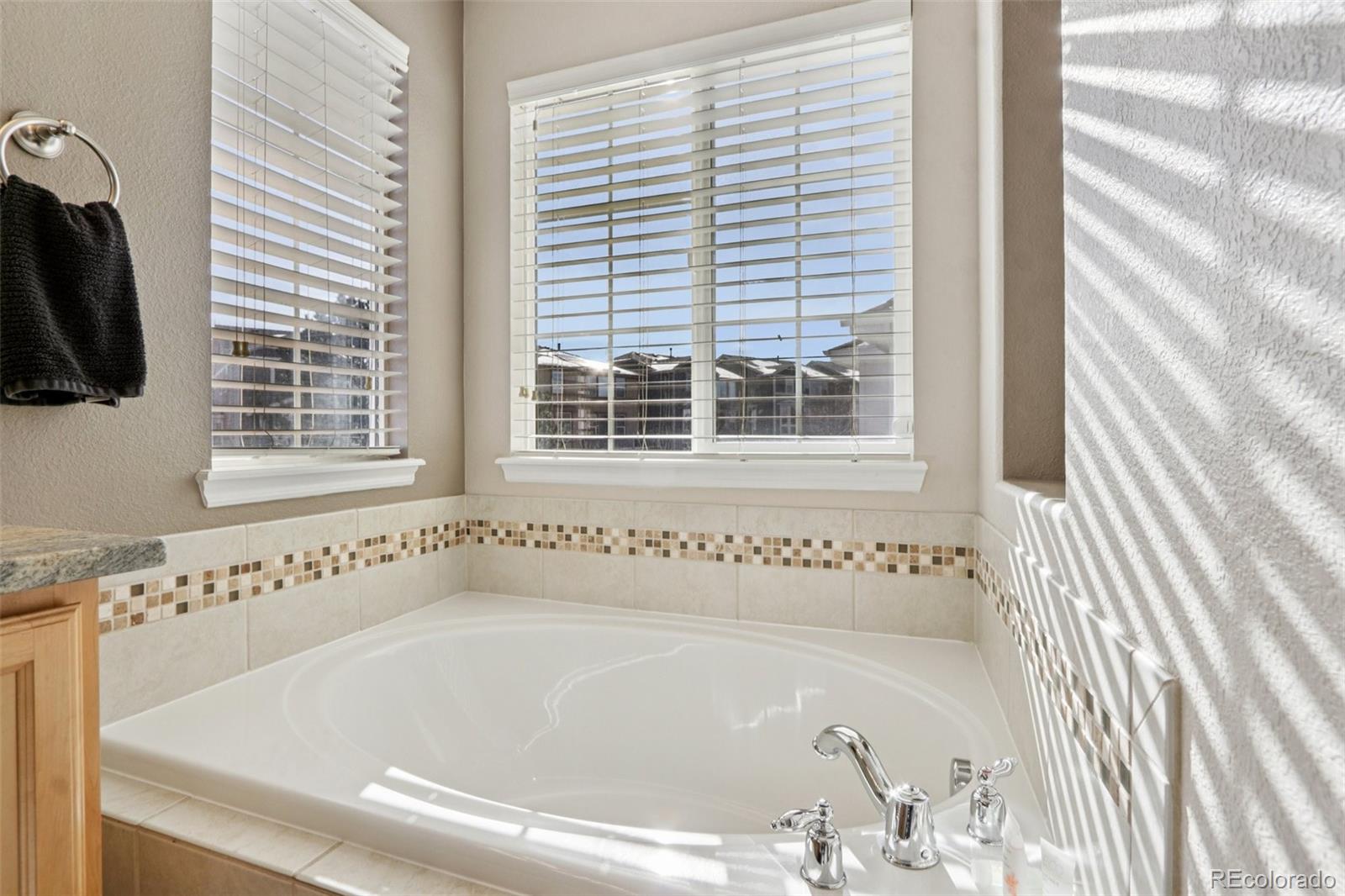 3120 Redhaven Way Highlands Ranch, CO 80126 - Photo 37 of 50 a white bath tub sitting next to a window