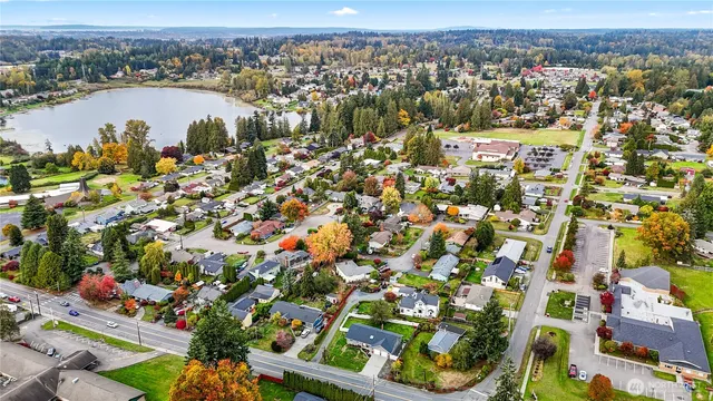 an aerial view of multiple house
