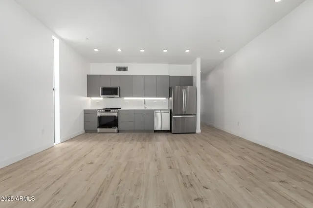 a view of a electric appliances in a room