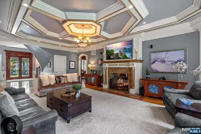 a bed room with a bed and a lamp