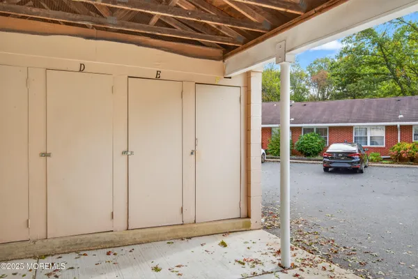a view of a door in front of a house