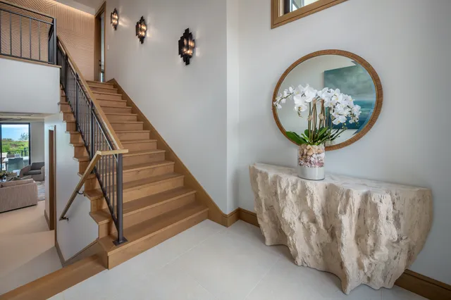 a view of a hallway with entryway