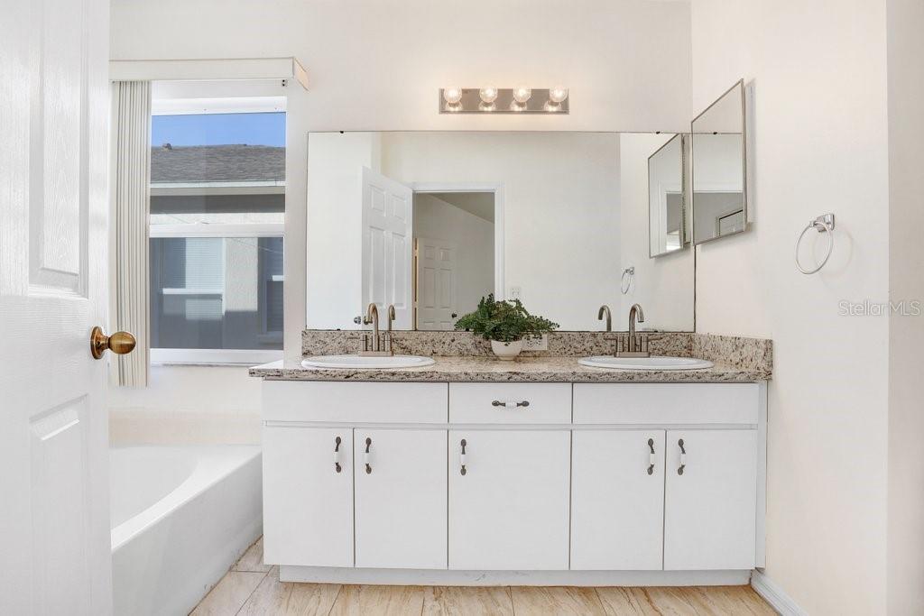 517 Royal Ridge Street Valrico, FL 33594 - Photo 15 of 30 a bathroom with a granite countertop sink mirror and