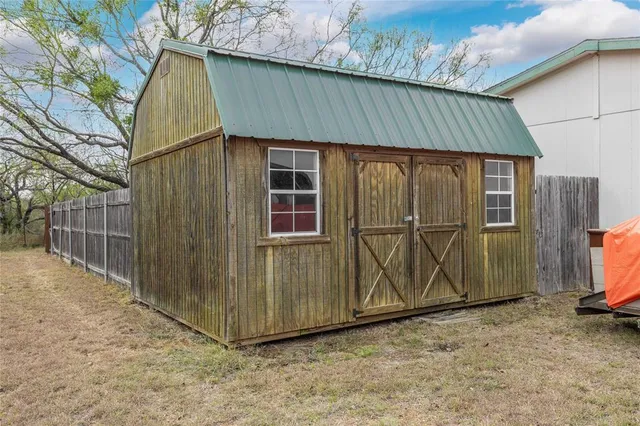 a backyard of a house