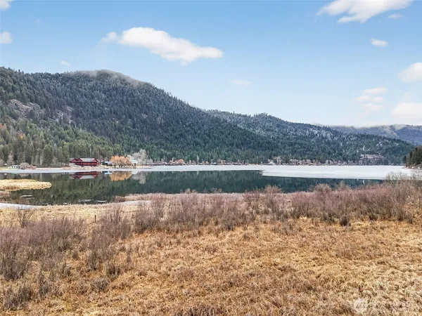 a view of swimming pool with mountain view
