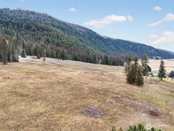 a view of a lake with a mountain