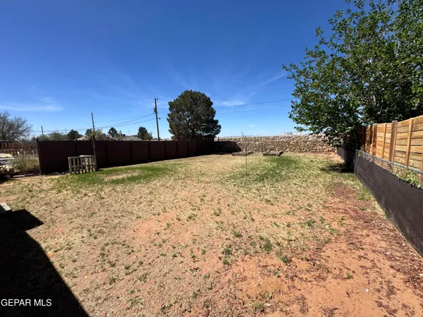 a terrace with a yard