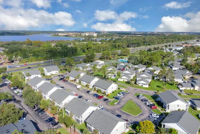 an aerial view of a city