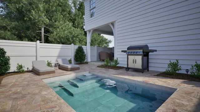 a view of a back yard of the house