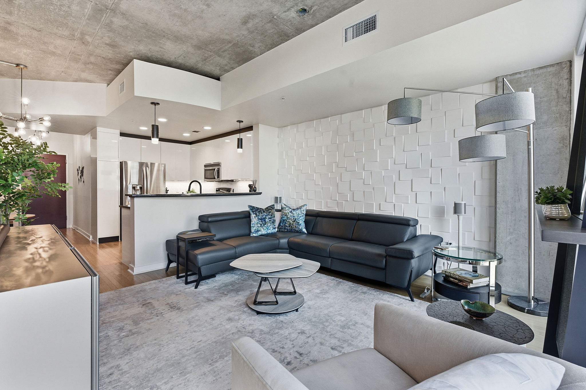360 Nueces Street, Unit 1007 Austin, TX 78701 - Photo 5 of 40 Living area with light wood-style flooring
