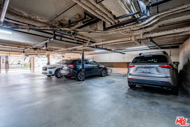 a view of car parking garage