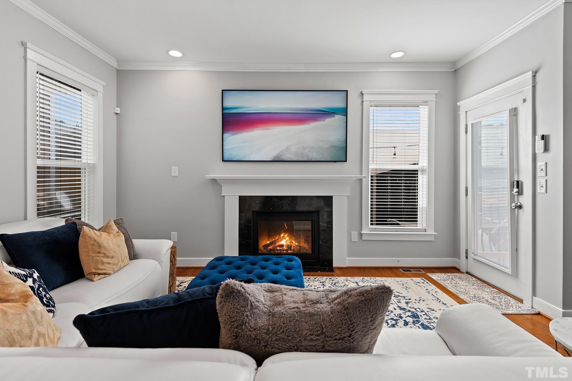 4413 All Points View Way Raleigh, NC 27614 - Photo 6 of 51 a living room with furniture and a fireplace