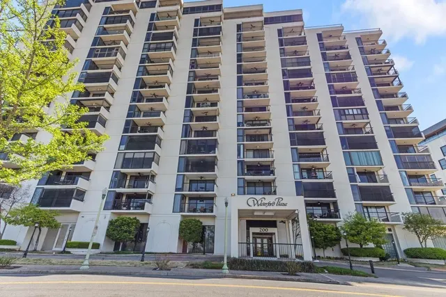 a front view of a building