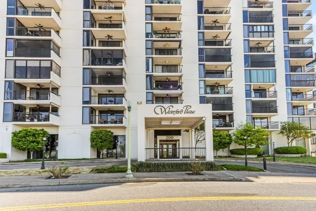 a front view of a building