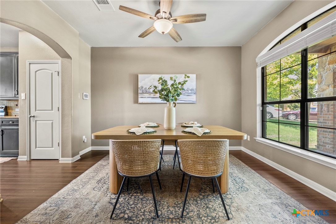 3306 Castleton Drive Killeen, TX 76542 - Photo 6 of 39 a view of a dining room with furniture window and wooden floor