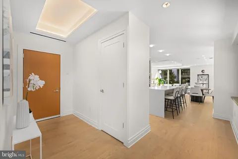 a view of a livingroom with a flat screen tv