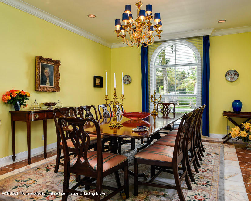 1680 Lands End Road Manalapan, FL 33462 - Photo 9 of 15 a view of a dining room with furniture window and outside view