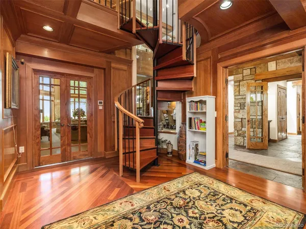 a view of an entryway with a rug