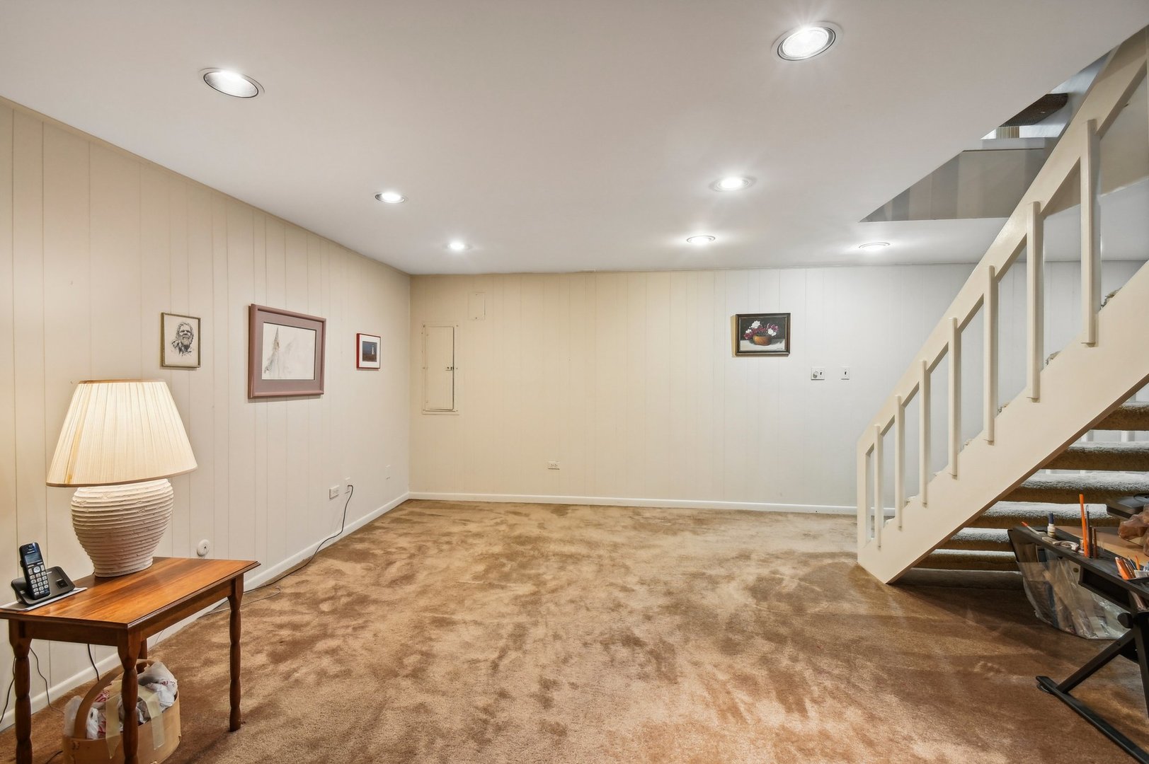 1551 Winnetka Road Glenview, IL 60025 - Photo 19 of 28 a view of room with stairs and wooden floor