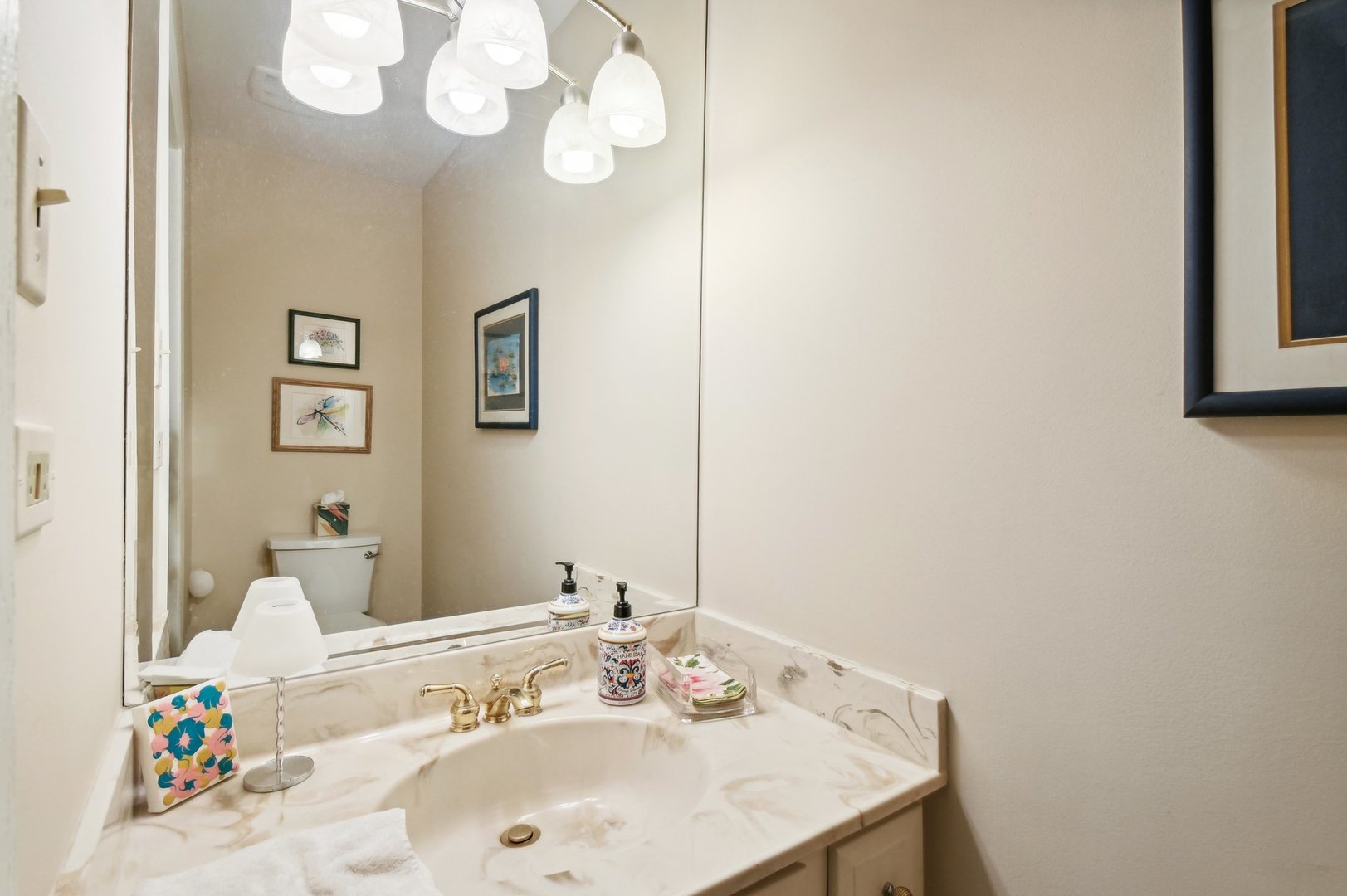 1551 Winnetka Road Glenview, IL 60025 - Photo 7 of 28 a bathroom with a sink and a mirror