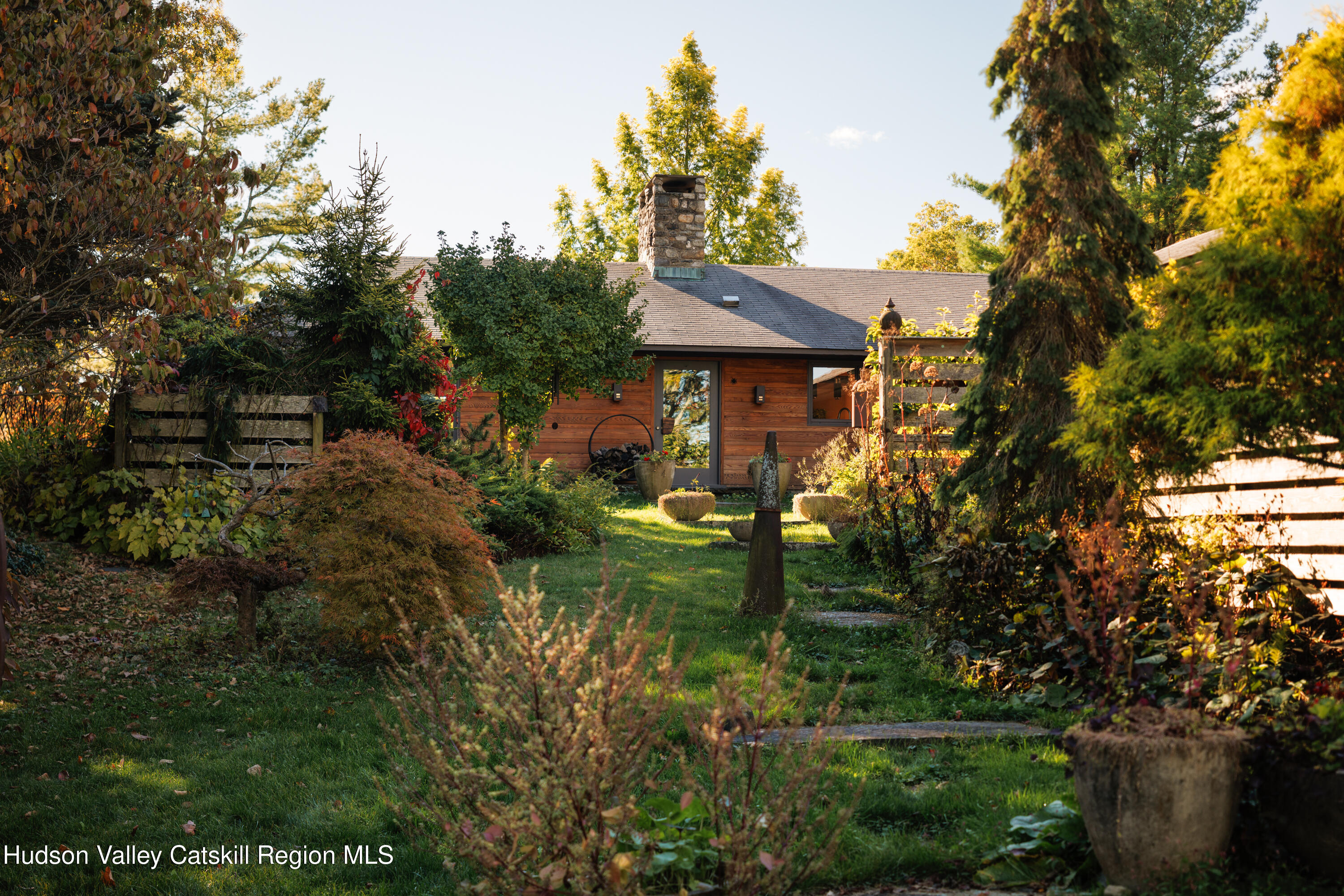 a view of a garden