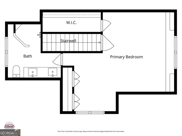 a picture of a bench in a window