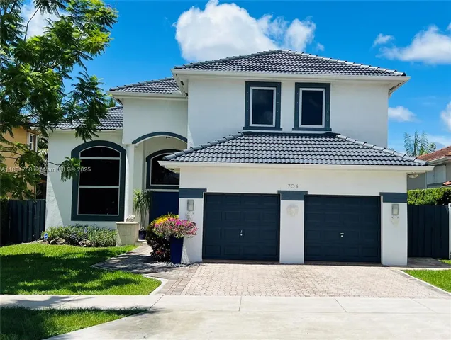 a front view of a house