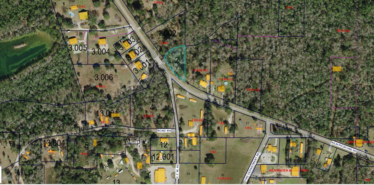 7020 Kiln-Picayune Road Kiln, MS 39556 - Photo 3 of 4 KILN-PICAYUNE RD AERIAL 2
